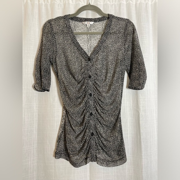 Cabi Sheer Top Snake Skin Black and White size S - Picture 1 of 7